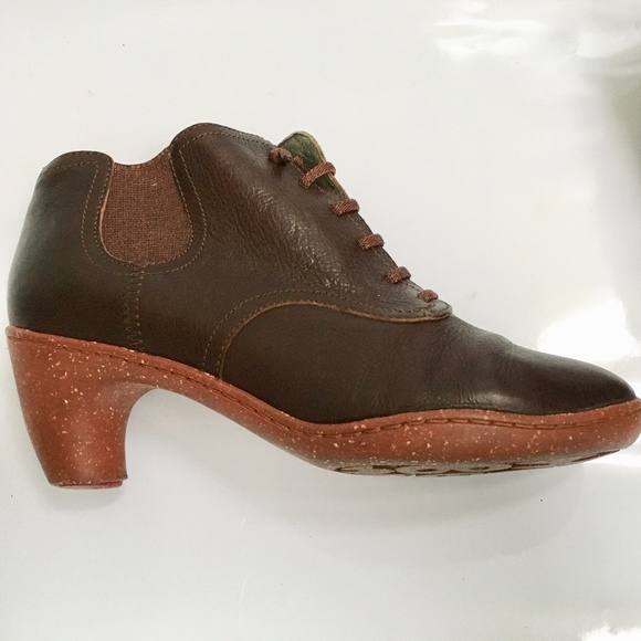 Camper Booties Leather Lace Up Sz 6 1/2 Brown - Picture 4 of 11
